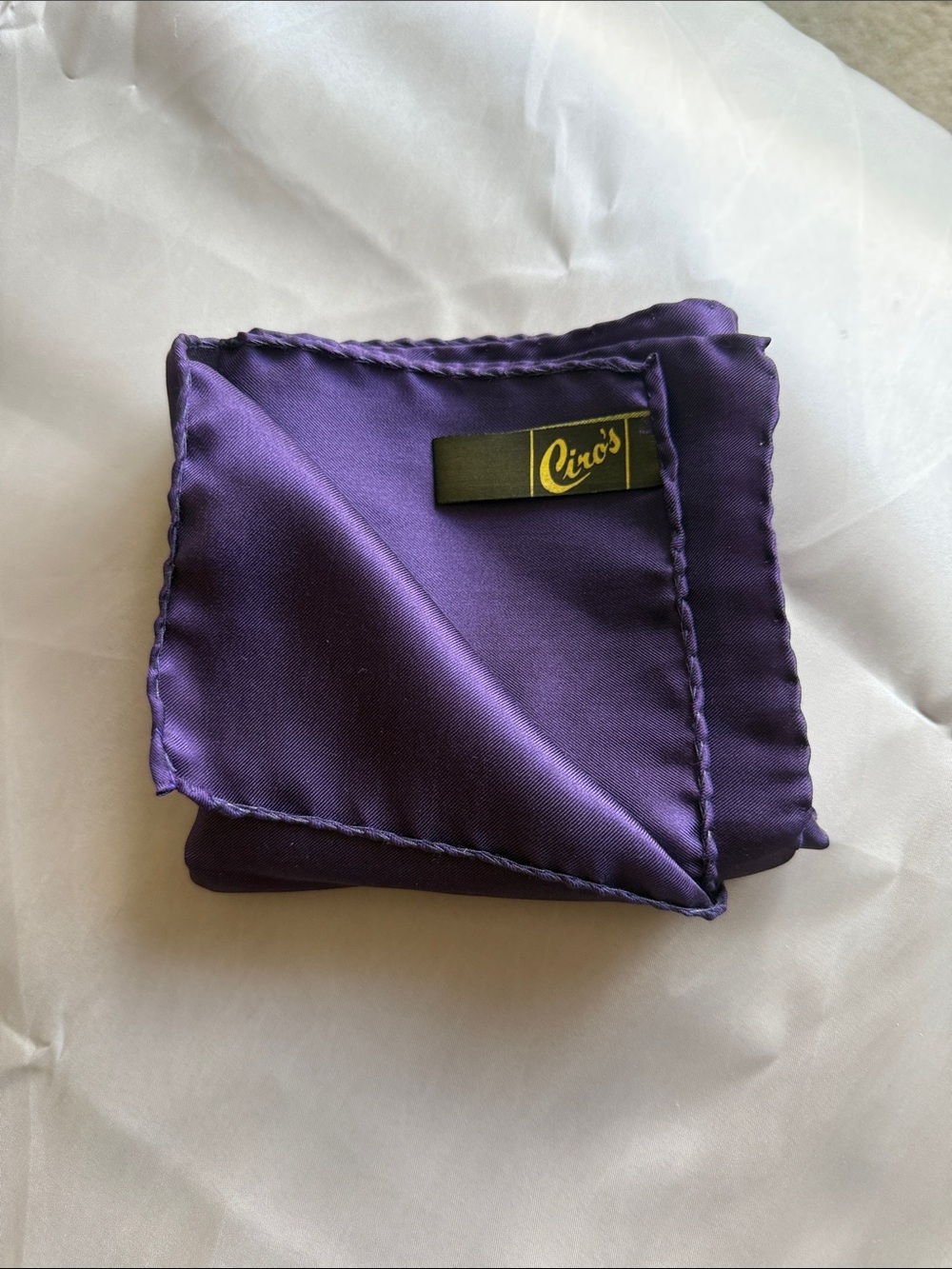 Purple Silk Pocket Square
